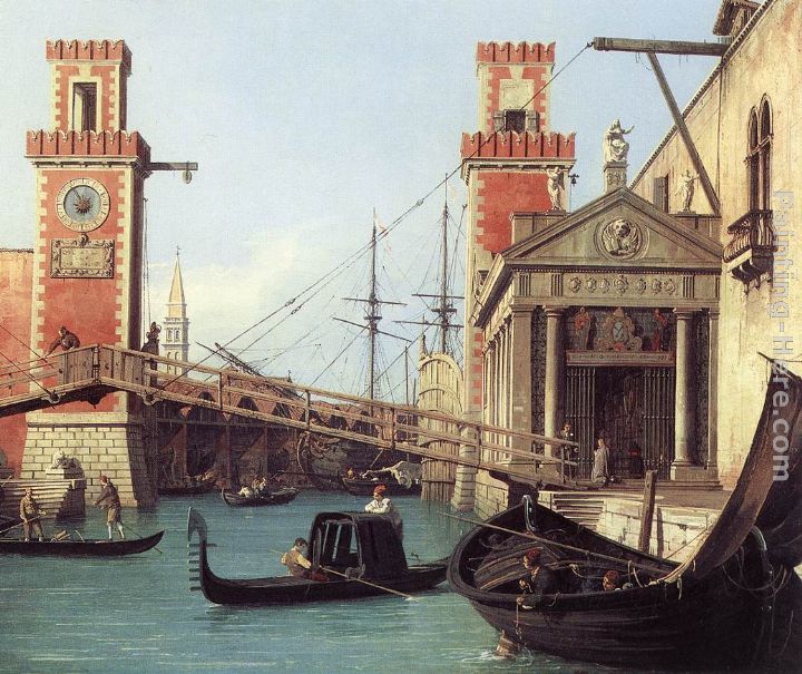 View of the Entrance to the Arsenal (detail) painting - Canaletto View of the Entrance to the Arsenal (detail) art painting
